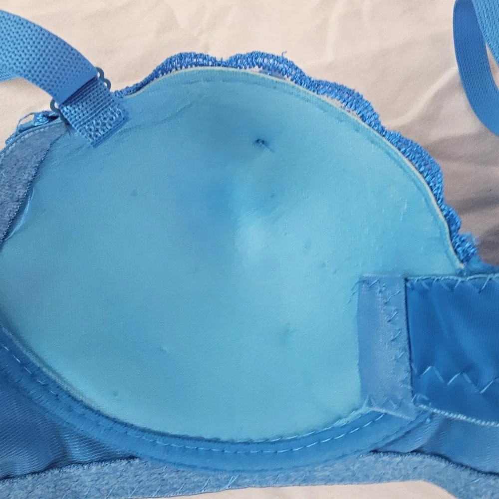 Sophid NWT Womens Lace Padded Bra Size 32B Blue